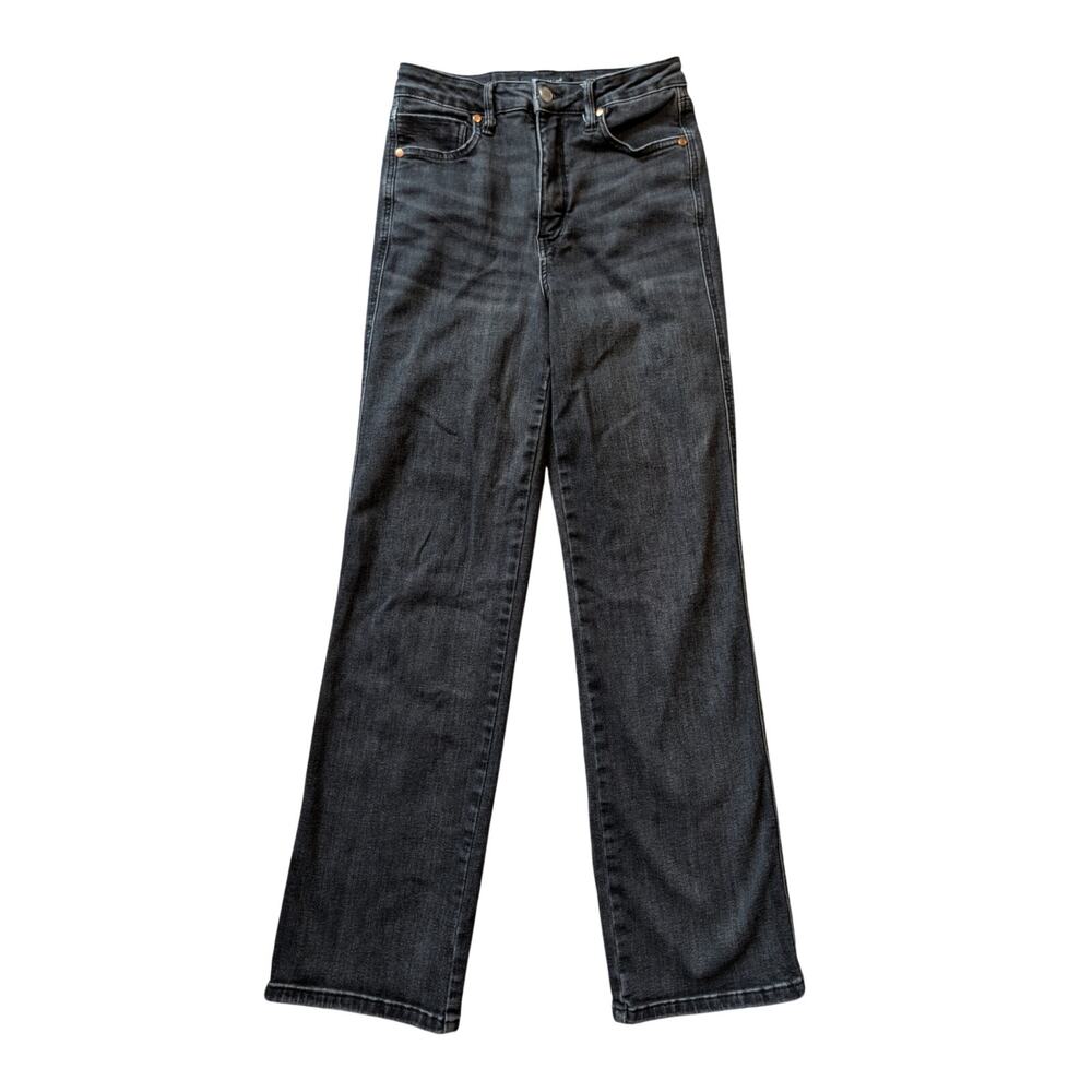 Judy Blue Women's High Rise Straight Fit Black Denim Jeans Size 7/28